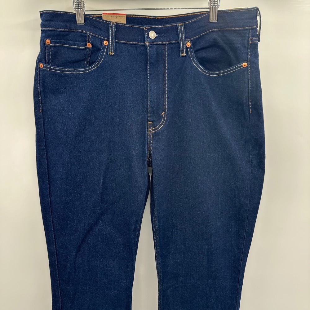 Levis 514 Straight Fit Jeans Mens 36x32 Dark Indigo Stretch Denim 005143250 NWT